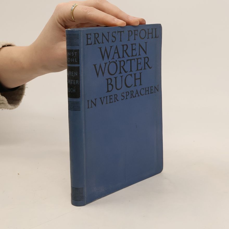 Ernst Pfohl Waren Wörter Buch