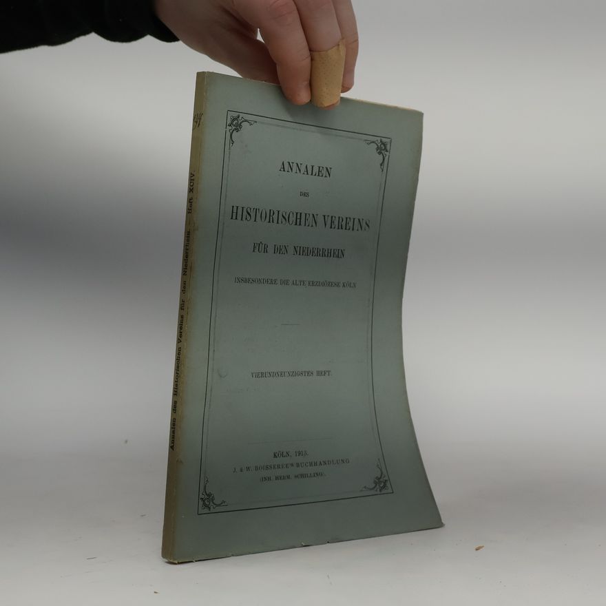 Collectif d'auteurs Annalen des Historischen Vereins für den Niederrhein