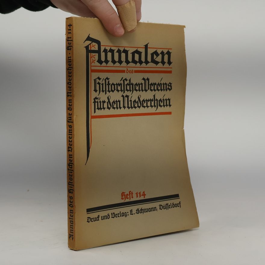Collectif d'auteurs Annalen des Historischen Vereins für den Niederrhein 114