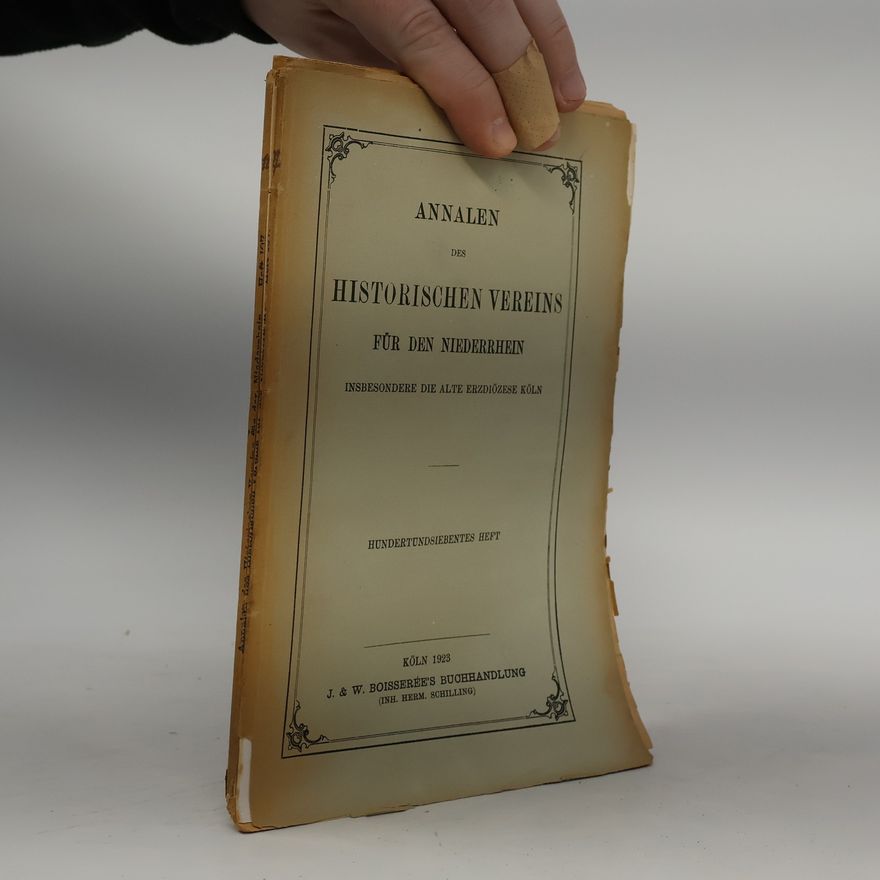 Collectif d'auteurs Annalen des historischen Vereins für den Niederrhein