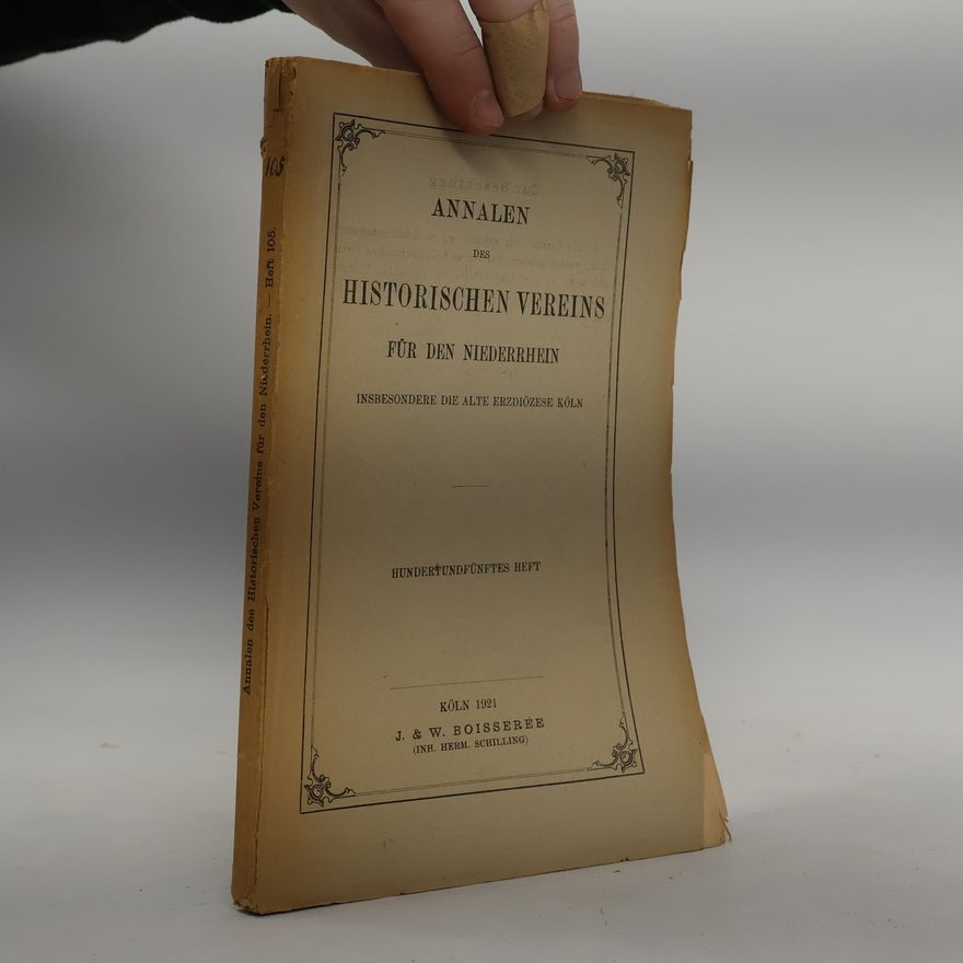 Collectif d'auteurs Annalen des historischen vereins für den niederrhein