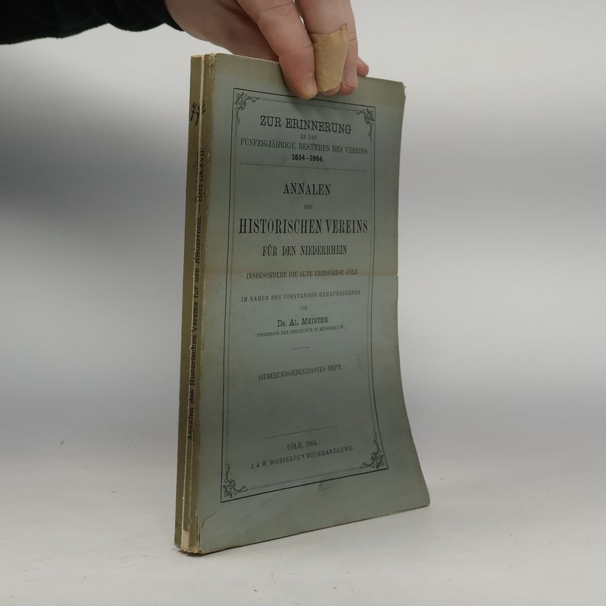 Collectif d'auteurs Annalen des Historischen Vereins für den Niederrhein