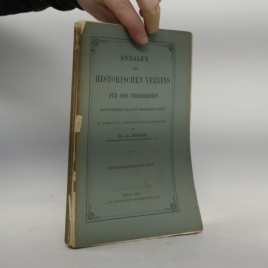 Collectif d'auteurs Annalen des Historischen Vereins für den Niederrhein
