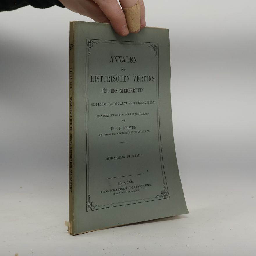 Collectif d'auteurs Annalen des Historischen Vereins für den Niederrhein