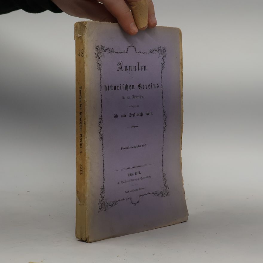 Kolektiv autorů Annalen des historischen Vereins für den Niederrhein