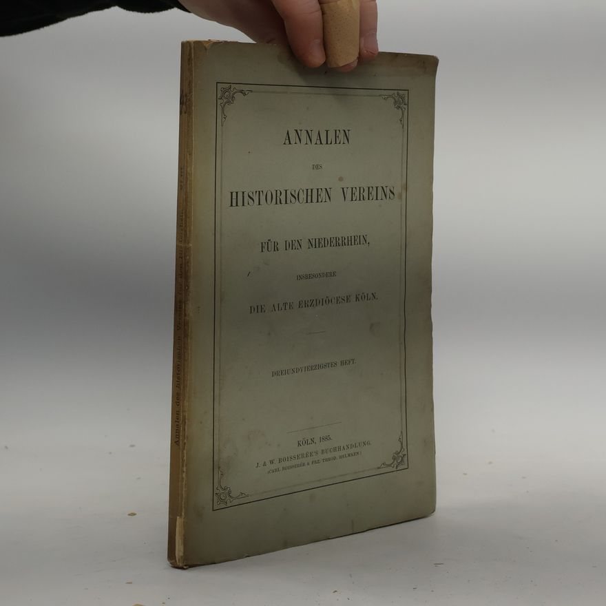 Collectif d'auteurs Annalen des Historischen Vereins für den Niederrhein