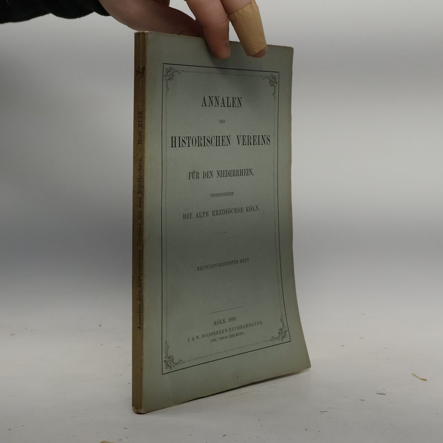 Collectif d'auteurs Annalen des Historischen Vereins für den Niederrhein