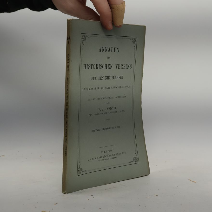 Collectif d'auteurs Annalen des historischen Vereins für den Niederrhein