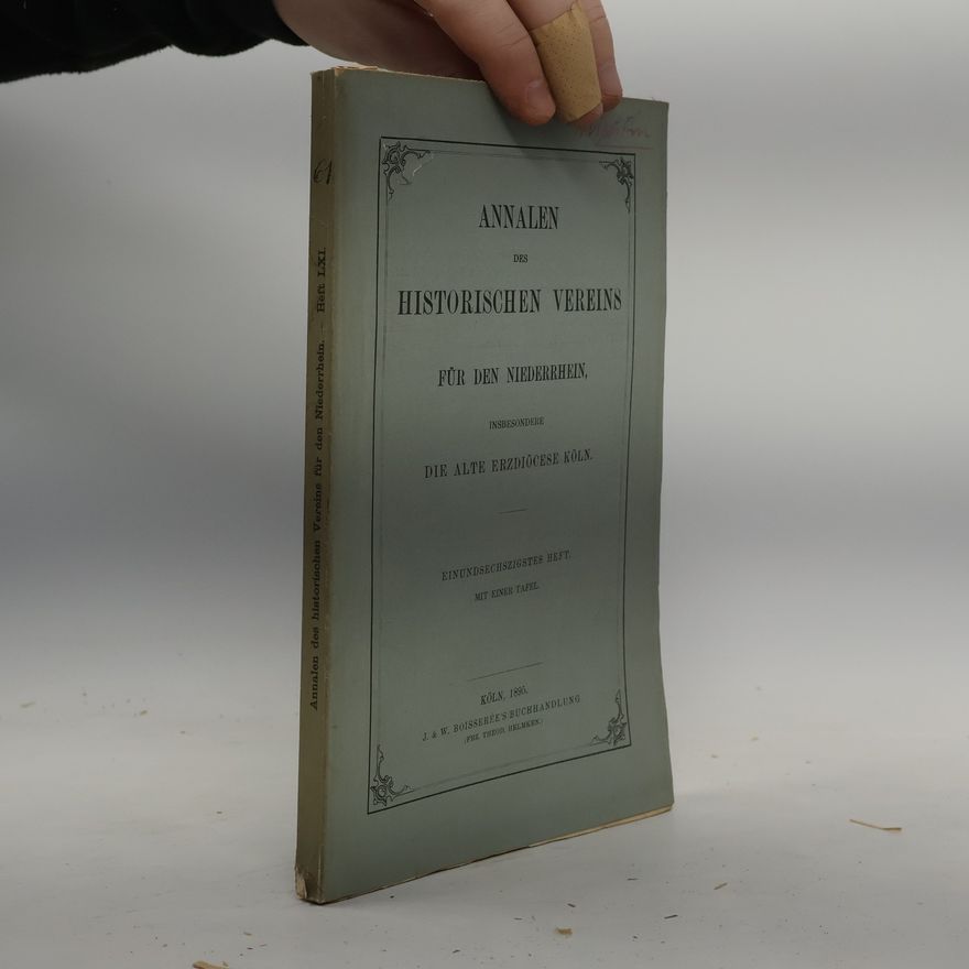 Collectif d'auteurs Annalen des historischen Vereins für den Niederrhein
