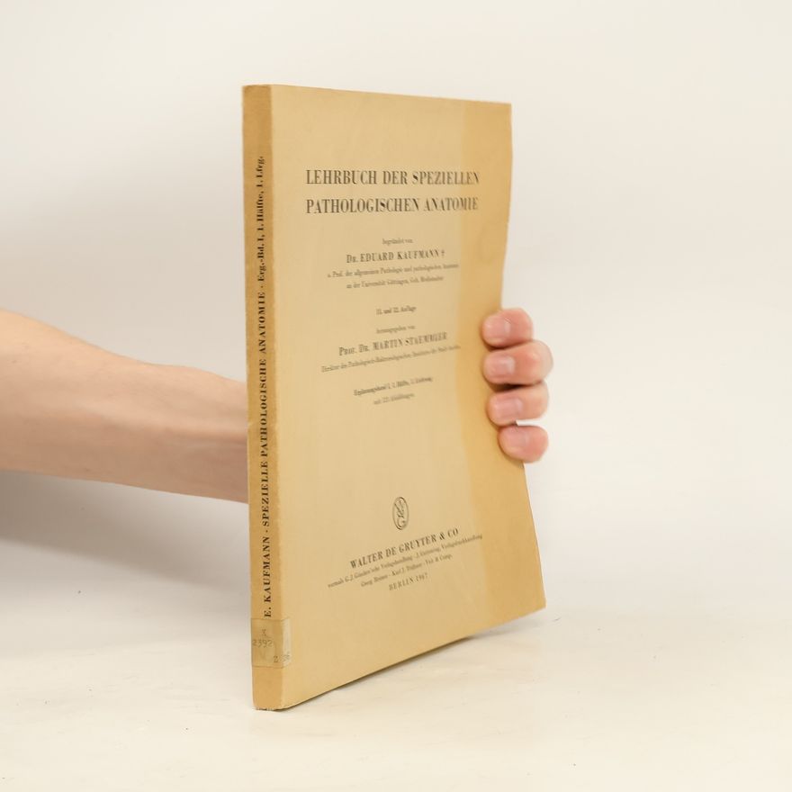 Martin Staemmler Lehrbuch der speziellen pathologischen Anatomie