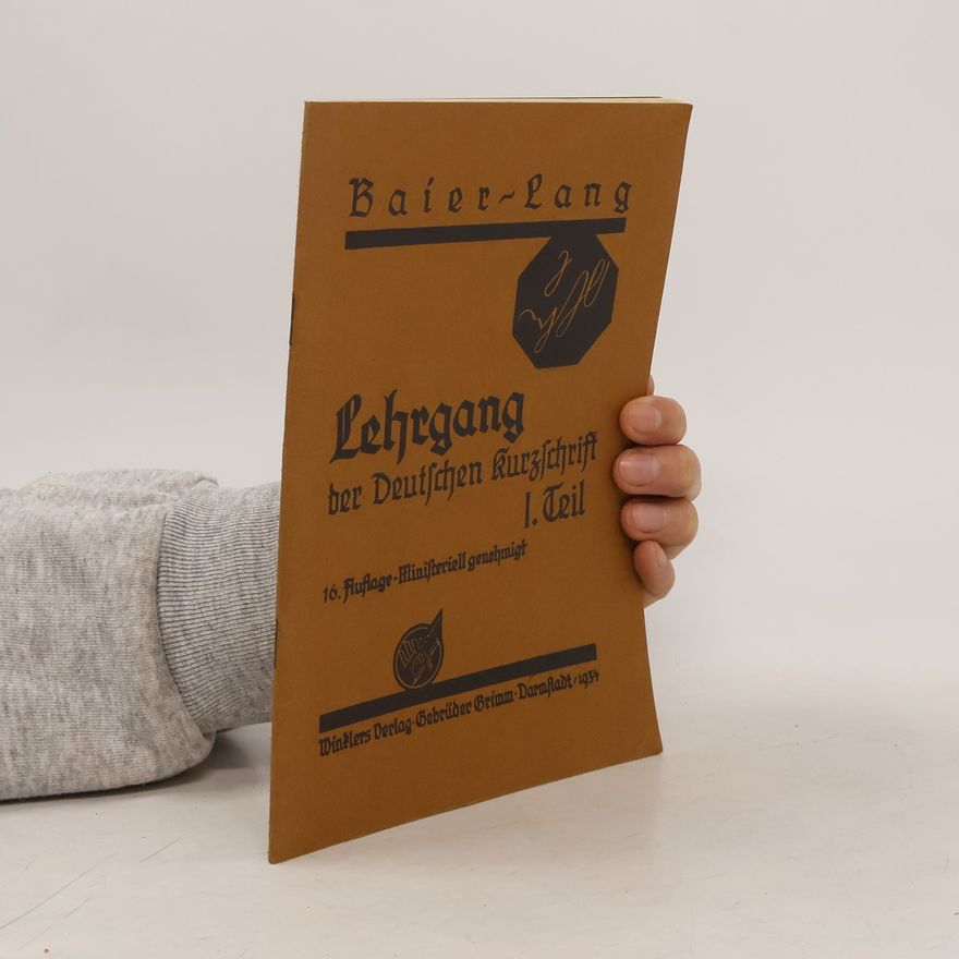 Max Baier Lehrgang der Deutschen Kurzschrift 1