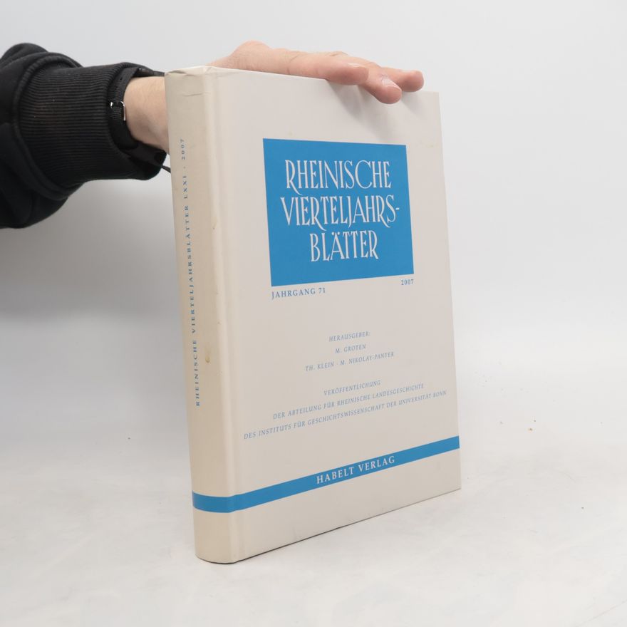 Collectif d'auteurs Rheinische Vierteljahrsblatter 2007