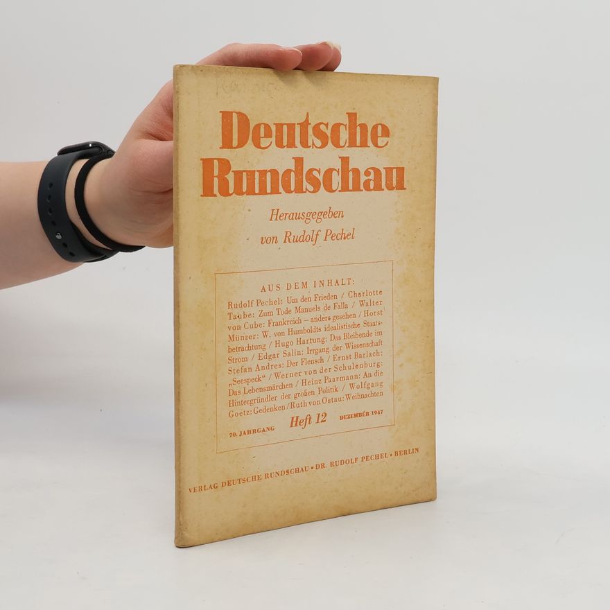 Rudolf Pechel Deutsche Rundschau