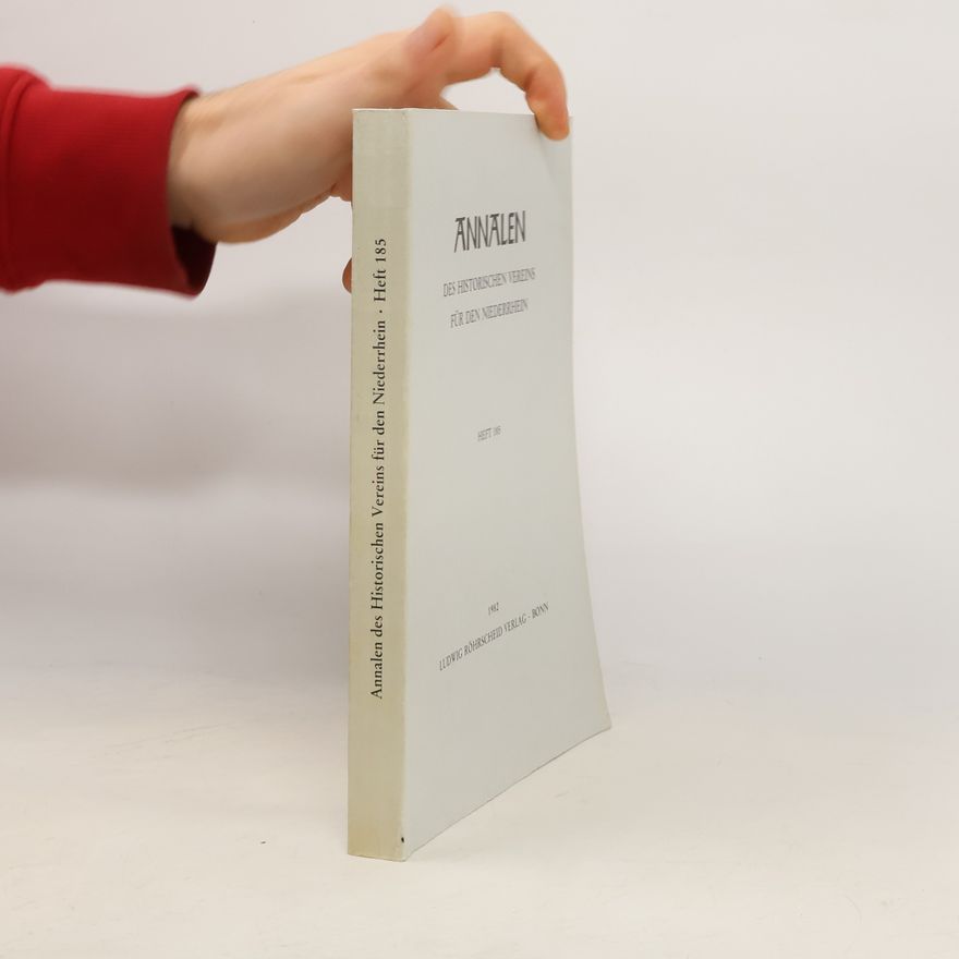 Various authors Annalen des Historischen Vereins für den Niederrhein
