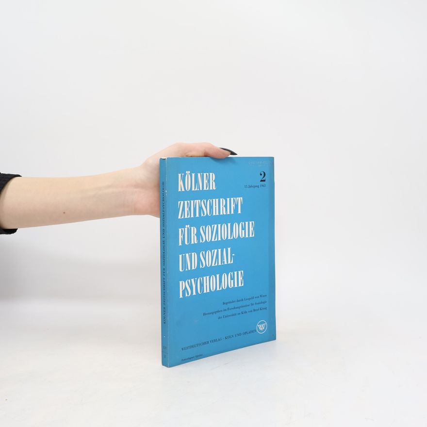 Various authors Kölner Zeitschrift für Soziologie und Sozialpsychologie 2