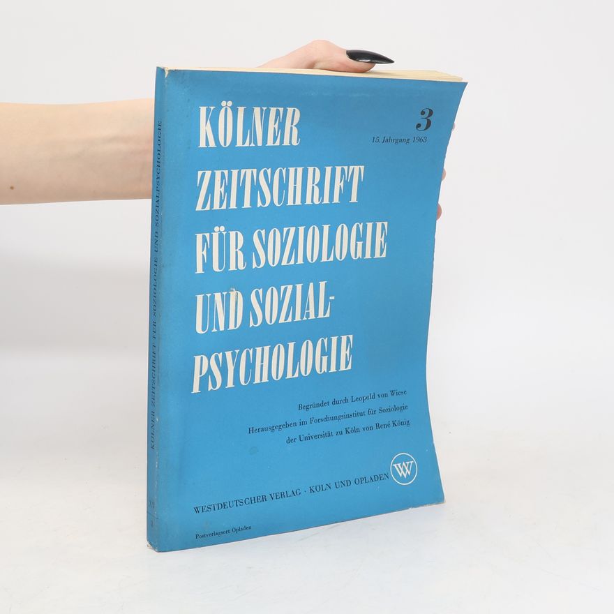 Autorenkollektiv Kölner Zeitschrift für Soziologie und Sozialpsychologie 3