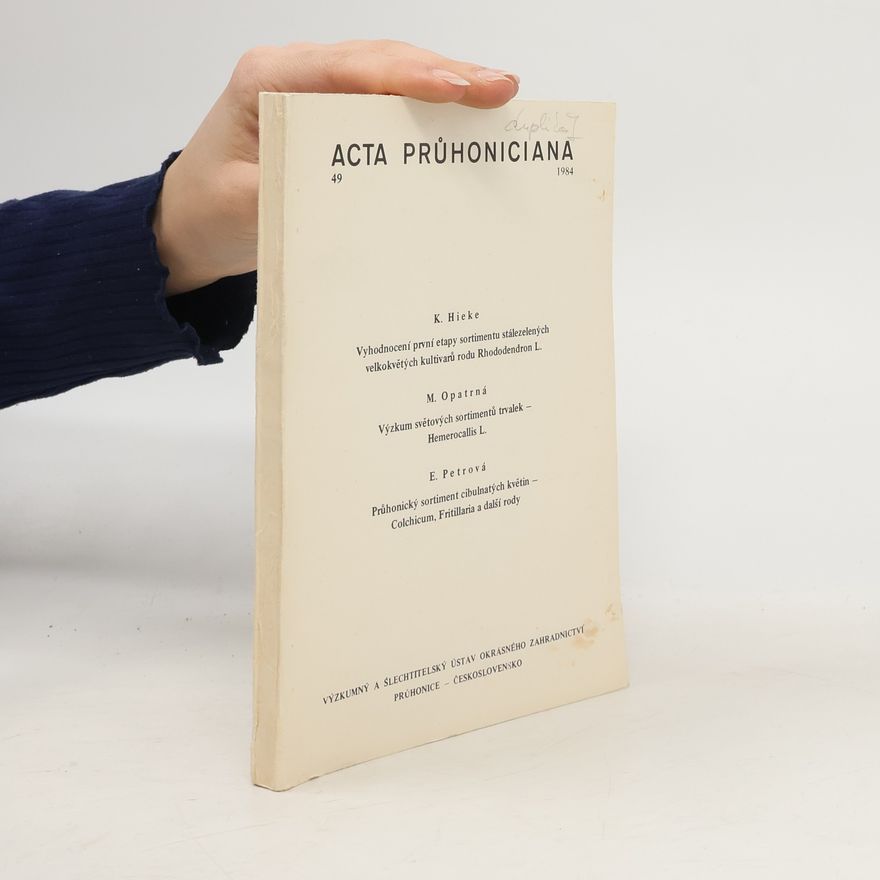 M. Opatrná Acta Průhoniciana 49/1984