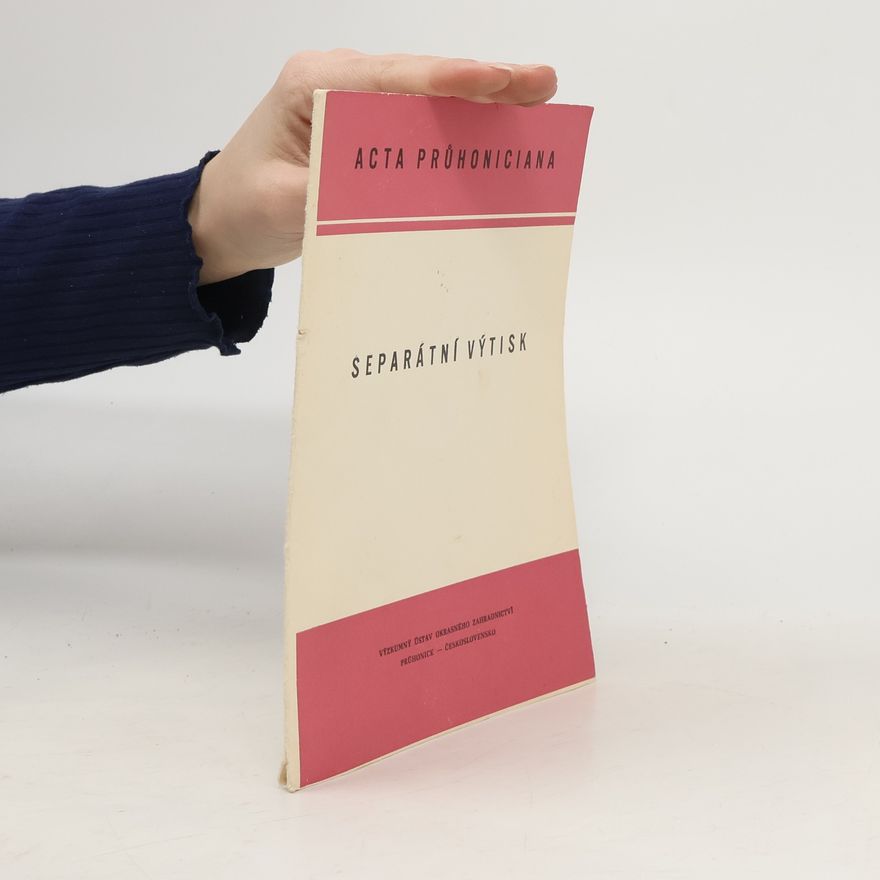 Collectif d'auteurs Acta Průhoniciana. Separátní výtisk