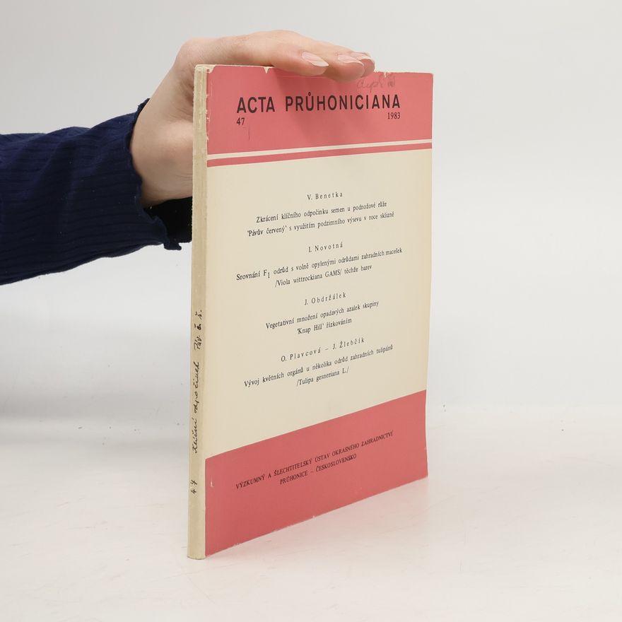 Collectif d'auteurs Acta Průhoniciana 47
