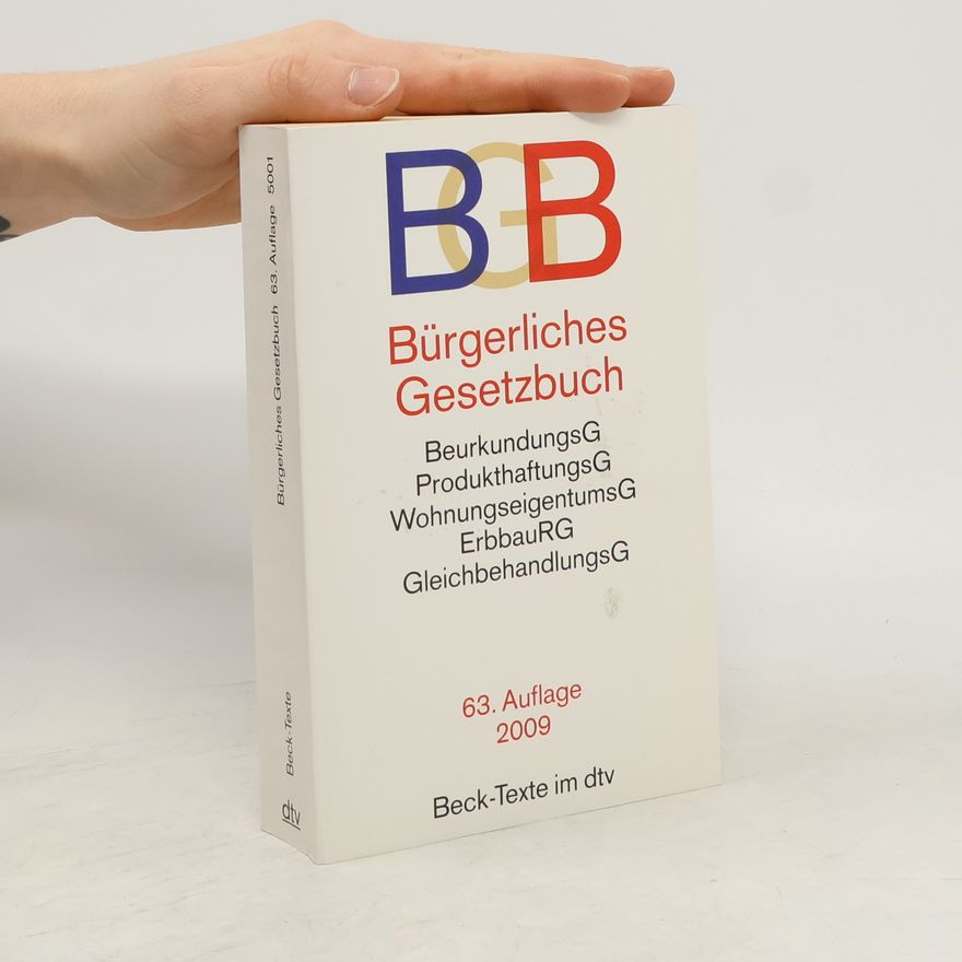Collectif d'auteurs Bürgerliches Gesetzbuch