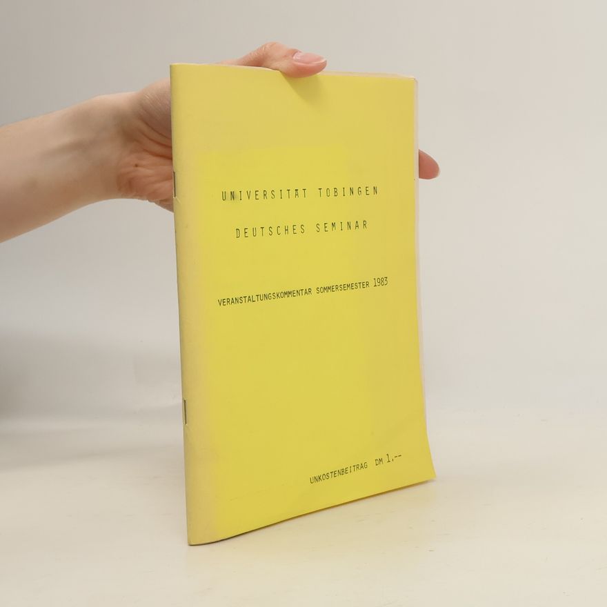 Collectif d'auteurs Veranstaltungs kommentar Sommersemester 1983