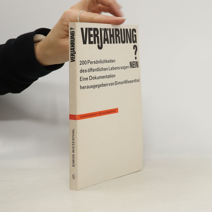 Simon Wiesenthal Verjährung?