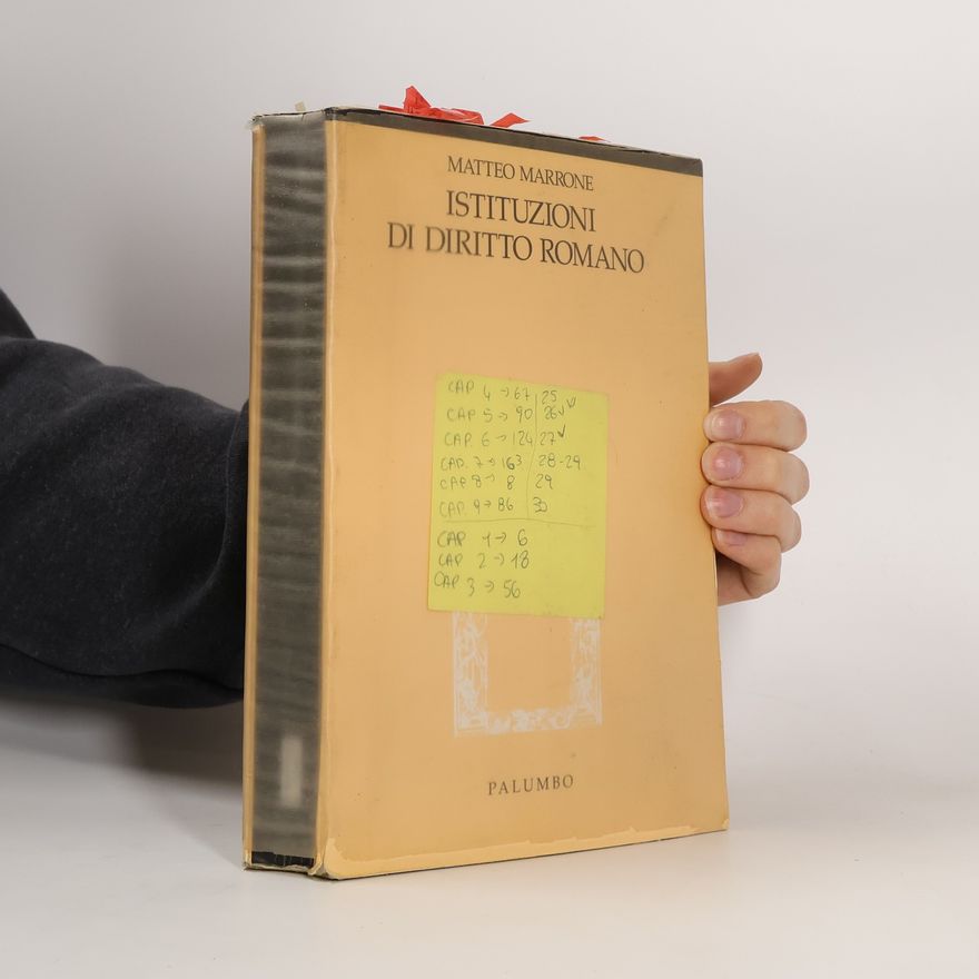 Matteo Marrone Istituzioni di diritto romano