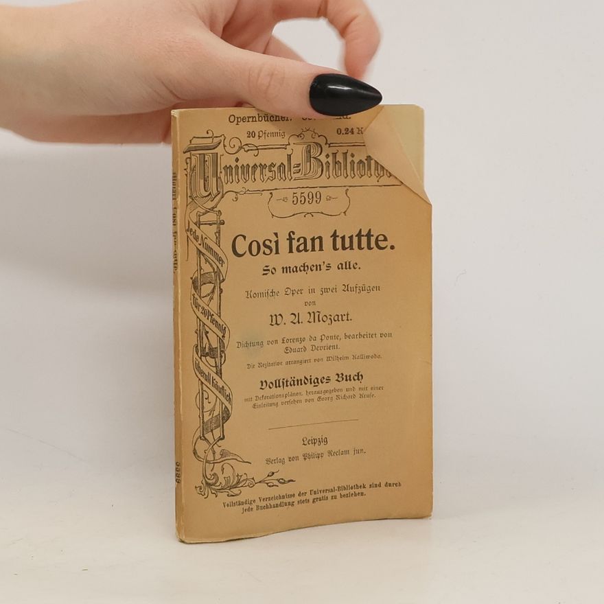Wolfgang Amadeus Mozart Cosi fan tutte