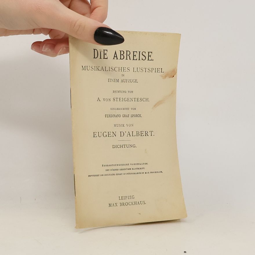 Eugen d Albert Die Abreise