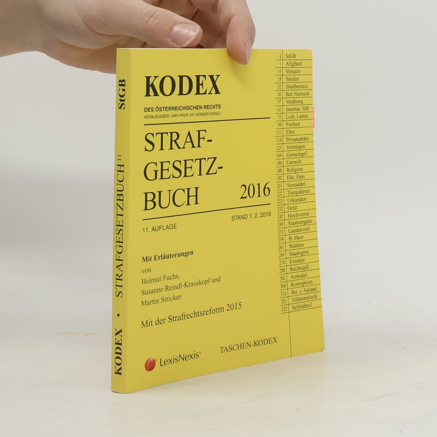 Susanne Reindl-Krauskopf Taschen-Kodex Strafgesetzbuch 2016