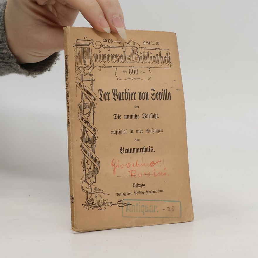Various authors Der Barbier von Sevilla oder Die unnütze Vorsicht