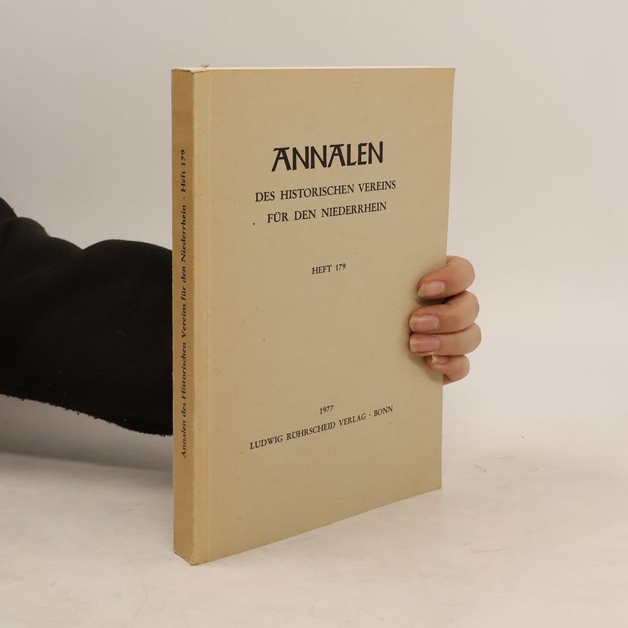 Autorenkollektiv Annalen Des Historischen Vereins Fur Den Niederrhein. Heft 179
