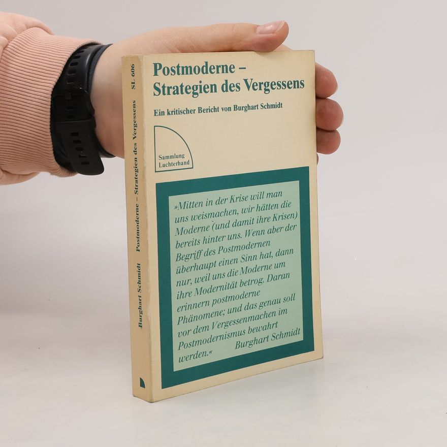 Burghart Schmidt Postmoderne - Strategien des Vergessens