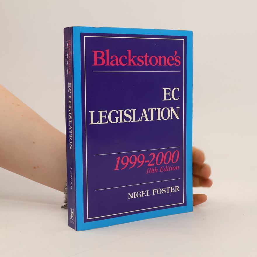 Nigel Foster Blackstone's EC legislation