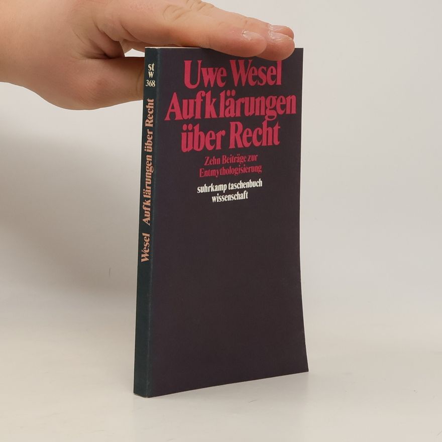 Collectif d'auteurs Uwe Wesel Audklärungen über Recht