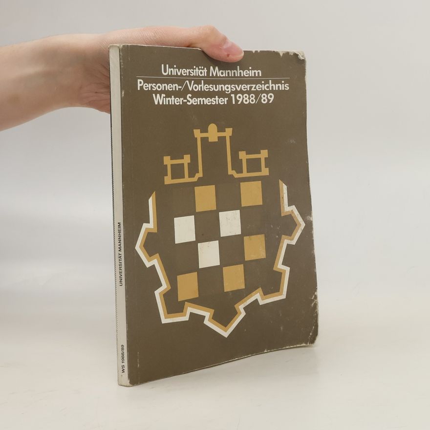 Kolektiv autorů Personen-/Vorlesungsverzeichnis. Winter-Semester 1988/89