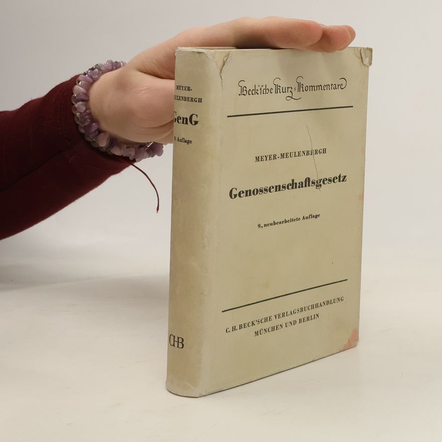 Gottfried Meulenbergh Genossenschaftsgesetz