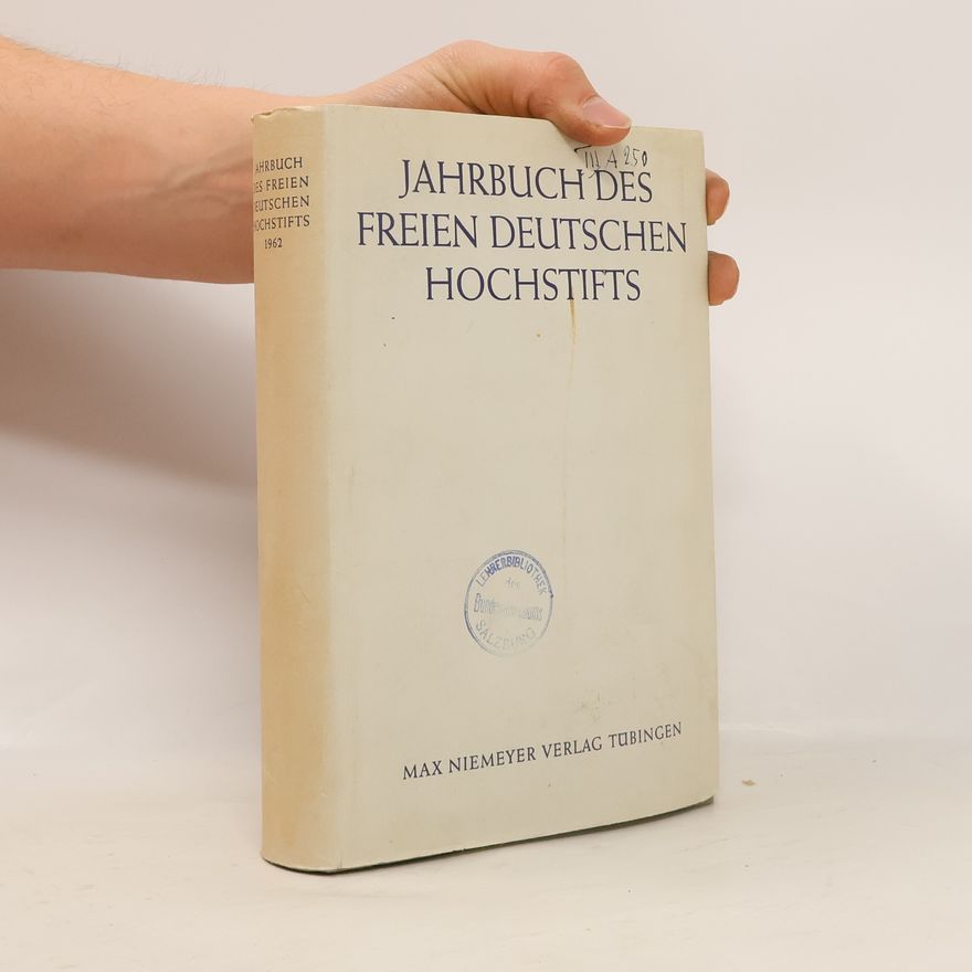 AA.VV. Jahrbuch des freien deutschen Hochstifts 1962