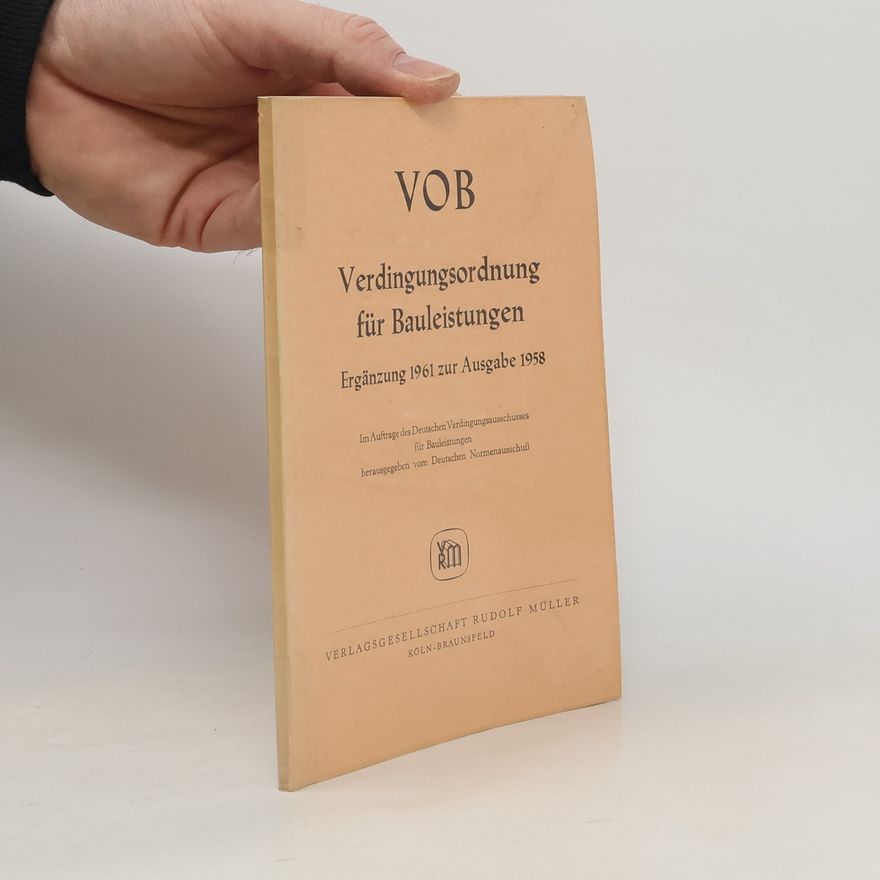 Autorenkollektiv Verdingungsordnung für Bauleistungen