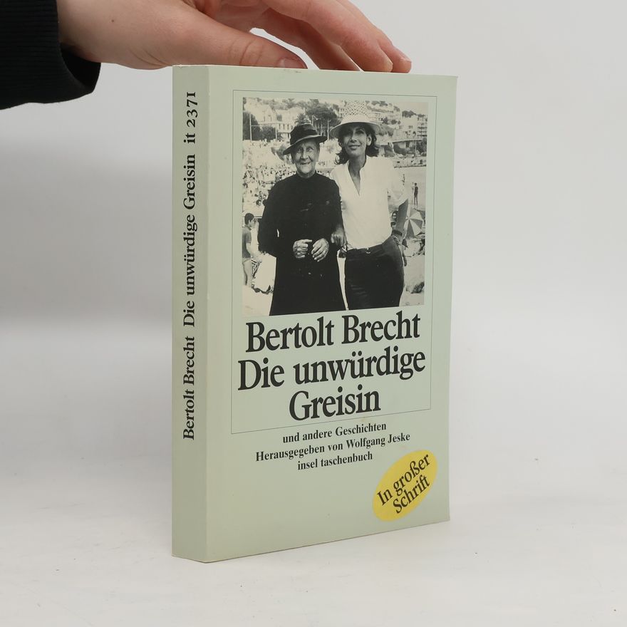 Bertolt Brecht Die unwürdige Greisin und andere Geschichten. Großdruck.