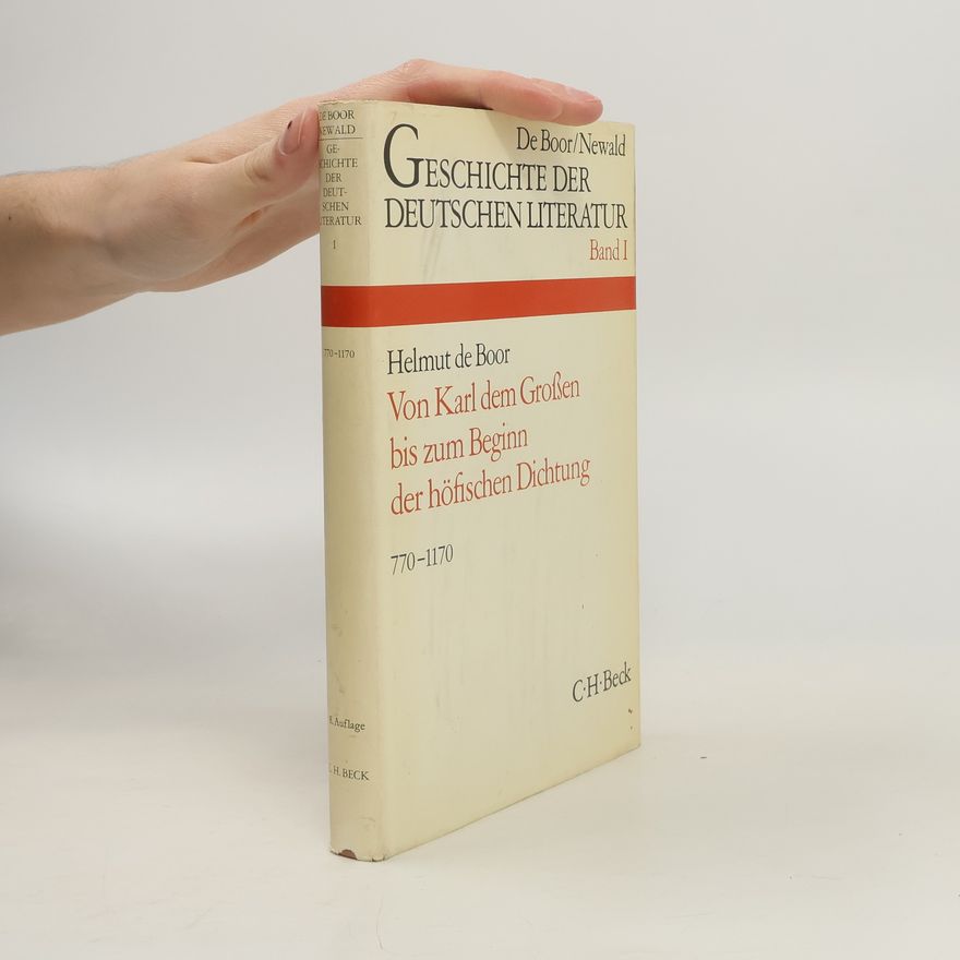 Helmut de Boor Geschichte der deutschen Literatur band I.
