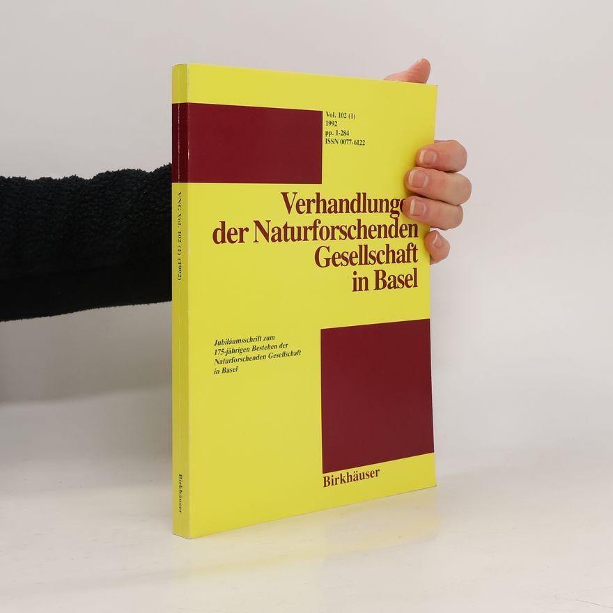 AA.VV. Verhandlungen der Naturforschenden Gesellschaft in Basel Vol. 102 (1)