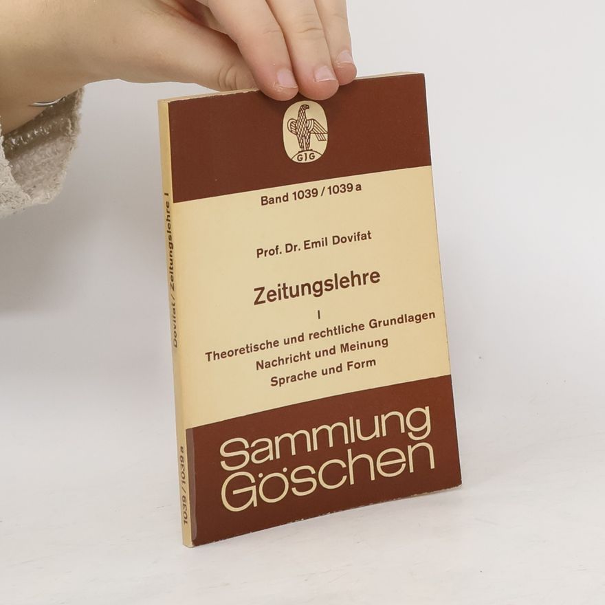 Phil Emil Dovifat Zeitungslehre 1