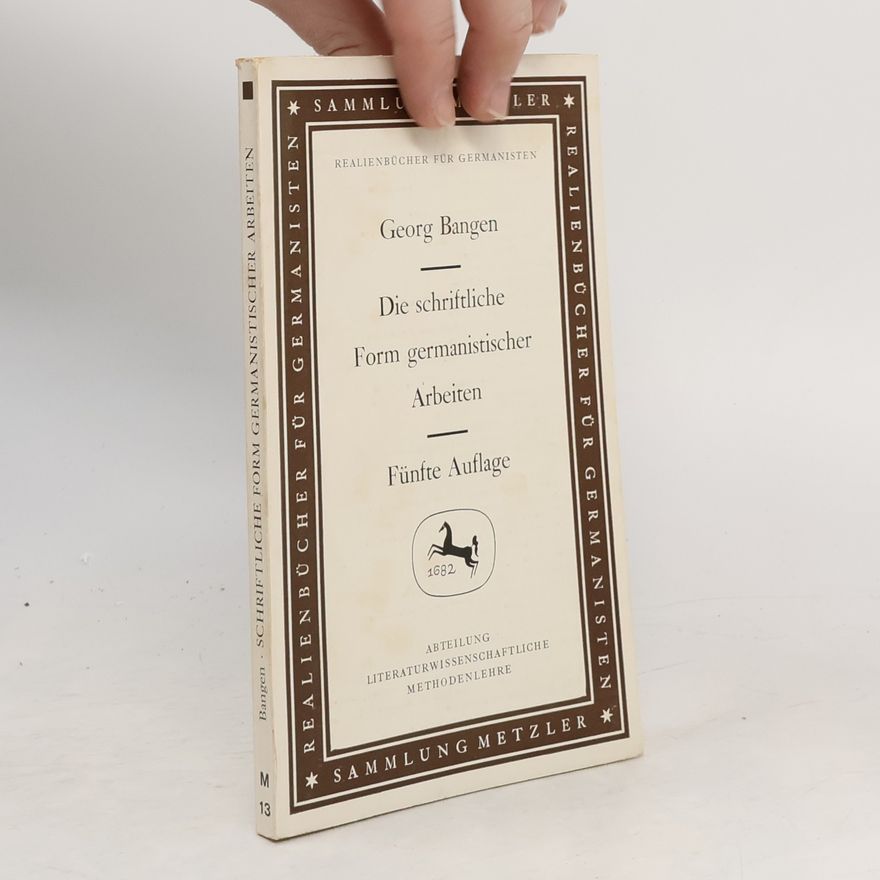 Hans-Egon Hass Die schriftliche Form germanistischer Arbeiten