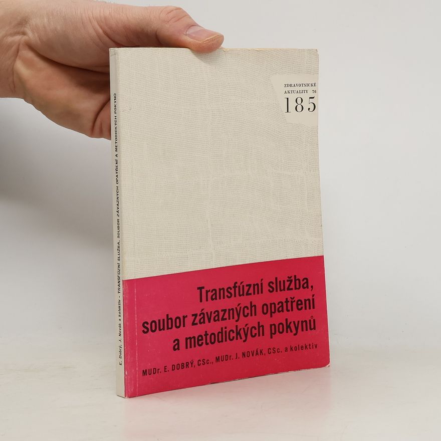 Kolektív autorov Transfúzní služba