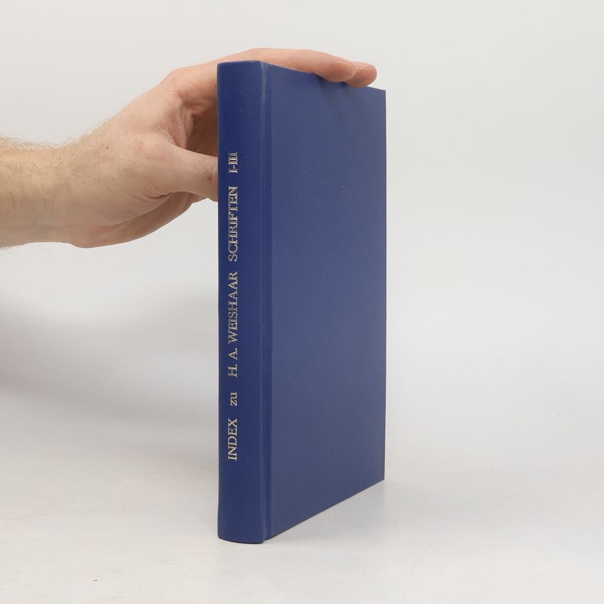 AA.VV. Index zu H. A. Weishaar schriften I-III