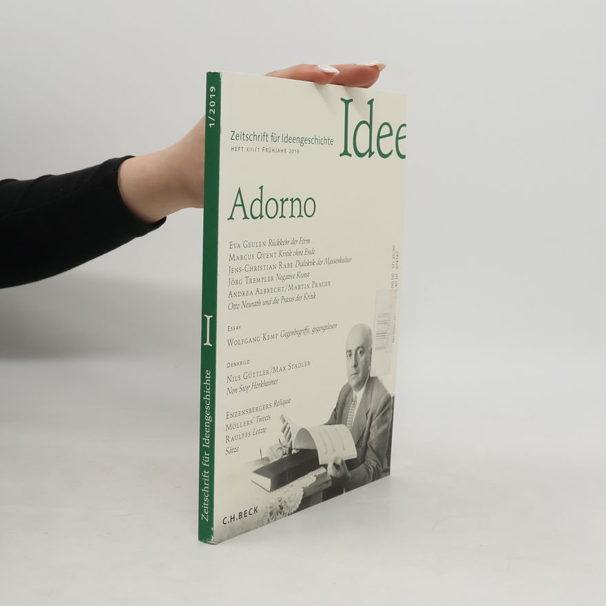Jens-Christian Rabe Zeitschrift für Ideengeschichte Heft XIII/1 Frühjahr 2019