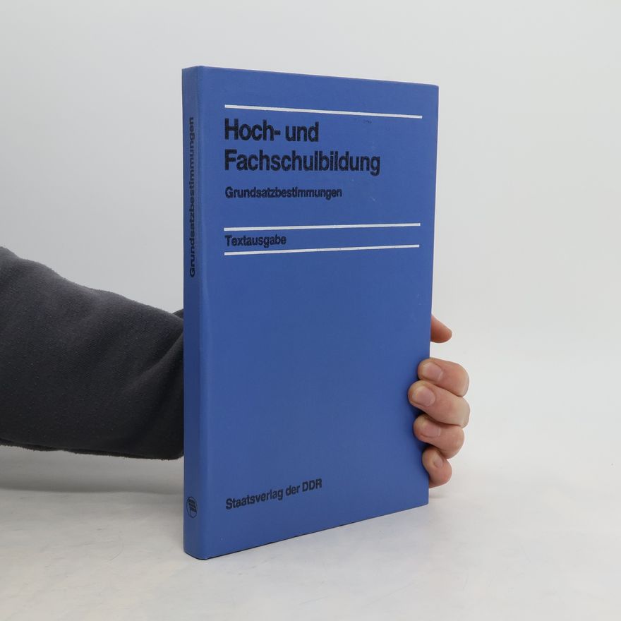 Germany (East). Ministerium für Hoch- und Fachschulwesen Hoch- und Fachschulbildung