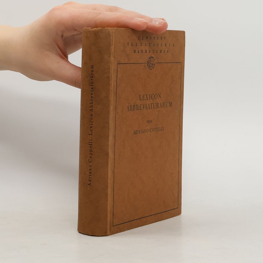 Adriano Cappelli Lexicon Abbreviaturarum