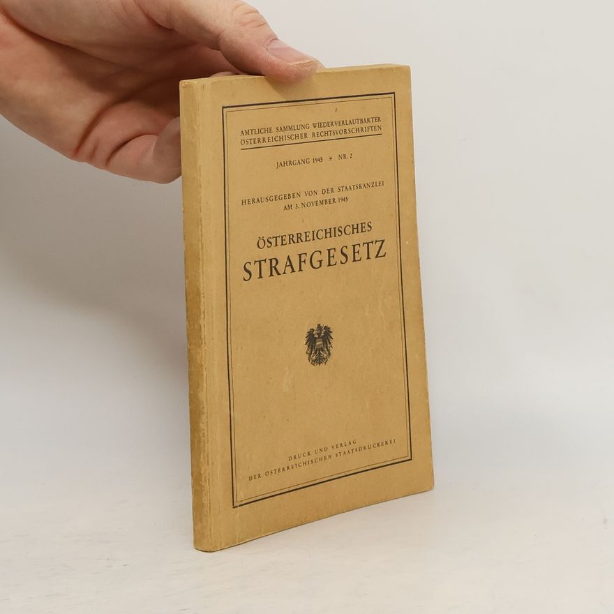 Collectif d'auteurs Österreichisches Strafgesetz